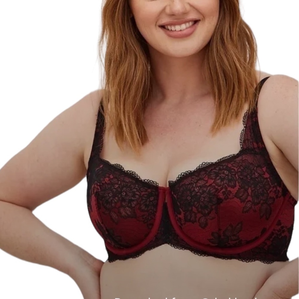 TORRID: NWT Unlined Balconette Underwire Lace & Silk Bra - Size 38D - Picture 2 of 14